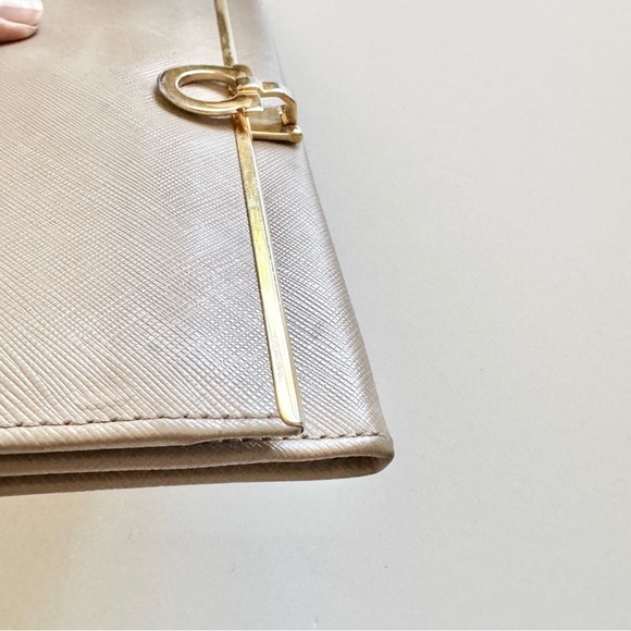 Salvatore Ferragamo Gancini Logo Beige Leather Long Continental Wallet - Picture 6 of 16